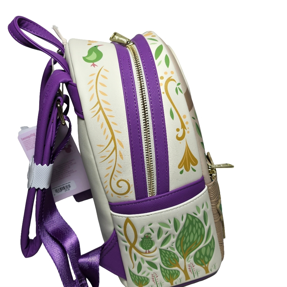 Loungefly Disney Tangled Rapunzel Pascal Dress Mini Backpack Wallet NWT - Picture 6 of 6